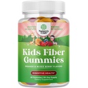 아이들을위한 높은 Prebiotic 섬유 Gummies - 소화 및 변비를위한 규정식 섬유 보충제 - Chicory Root Kids Immune Gummies - Non-GMO & Vegan Digestive Nutritional Supplements - 60 카운트