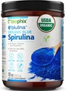 biophix 블루 Spirulina 분말 유기 Blulina 10 oz - 조류 유기 Spirulina 분말 283 서빙 - Superfood Supplement - 자연 블루 안료 - Espirulina en Polvo Organica Pura Azul