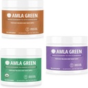 Amla 분말, 호박 향신료와 녹차 슈퍼 푸드 보충 & 인도 Gooseberry & Elderberry, 유기, 채식주의자, 30 서빙