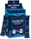 KEY NUTRIENTS Electrolytes Powder Packets 20 Pack - 설탕 없음, 맛있는 블루 라즈베리, 촉촉 포장 Electrolyte 음료 혼합 패킷 - Zero Calories