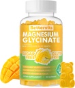 90 CT 마그네슘 글리세린 Gummies 1000mg - 설탕 비타민 D, B6, Calm Mood & Sleep Support - 90 망고 파인애플 Gummies를 위한 CoQ10를 가진 무료 마그네슘 칼륨 보충교재