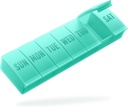 Barhon Pill 주최자 대형, Weekly Medicine Pill 주최자, 7 Day Pills Box Case Travel for Big Vitamin Supplements Fish Oil, Green