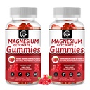 마그네슘 글리세린 Gummies 400mg의 킬레이트 마그네슘 말레이트 복합체, 비타민 D, B6 및 CoQ10를 가진 Mg 칼륨 보충교재, 기억, Calm, 계류 & 잠을 위한 지원 - 60의 조사 (2의 포장)