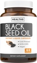 Black Seed Oil - 60 Softgel 캡슐 (Non-GMO & Vegan) 프리미엄 Cold-Pressed Nigella Sativa 비타민 E와 순수한 검정 Cumin 씨 오일을 생산 - 500mg 각각, 2 캡슐 서빙 당 1000mg