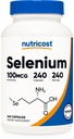 Nutricost 셀렌 보충교재 100mcg, 240의 캡슐, 채식주의자, 글루텐 자유로운 & 비 GMO