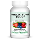 Maxi 건강 오메가 Yums 1000 - Kid 친화적 인 - Fruity Burst 맛 - 110 Softgel 캡슐 - 코셔