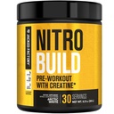 Jacked Factory Nitrosurge는 근육 건물을 위한 크레아틴을 가진 전 운동을 건설합니다 - 강렬한 에너지, 강력한 펌프를 위한 Cret Creatine 분말 & elevATP, & Endless 내구시간 - 30의 서빙, Arctic 백색