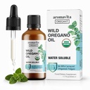 수용성 야생 Oregano 오일 유기 액체 드롭 - 건강한 Gums 및 Sore Throats, 소화 및 면역 지원, 호흡 건강을위한 Oregano 오일