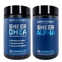 남성용 DHEA 보충 + Sheer Alpha - 남성용 궁극적 인 T 부스트 스택