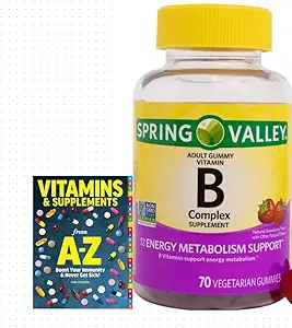 봄 밸리 비타민 B 복합 보충 성인 채식 구미, 70 Count+Better Guide Vitamins 보충제