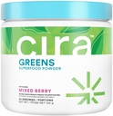 Cira Daily Greens - Naturally Sweetened, Organic Spirulina Superfood Powder with Premium, Antioxidant-Rich Ingredients for Debloating, Digestion, & Energy - 혼합 Berry, 30 서빙
