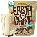 EarthChimp Organic Vegan Protein Powder - Probiotics - Non GMO, Dairy Free, Non Whey, 여성 및 남성을위한 식물 기반 단백질 분말, 글루텐 무료 - 26 서빙 32 Oz (Vanilla)