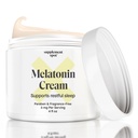 Melatonin Cream for Restful Sleep – Melatonin Sleep Supplement Reset Biological Body Clock – 파라벤, 향수 - 미세 라인 및 주름 감소 - 자연 수면 크림 (4 oz)