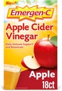 Emergen-C Apple Cider Vinegar 비타민 C Fizzy 음료 혼합, Immune 지원, Apple - 18 조사를 위한 규정식 보충교재