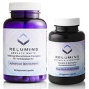 Relumins 고급 흰색 세트 - 1650mg 글루타티온 복합체 (90 캡슐) 및 로즈 엉덩이와 Bioflavonoids (60 캡슐) 번들이있는 고급 비타민 C