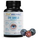 Bilberry Extract, Lutein, Zeaxanthin, Astaxanthin 및 Beta-Carotene와 눈 방패 보충 - 건조한 눈, 시각 건강 및 야간 시계, 90 Veg 캡슐을 지원합니다