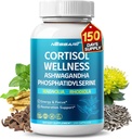 CORTISOL Wellness Ashwagandha 14-in-1 자연적인 혼합 Phosphatidylserine Magnolia Rhodiola St. John's Wort Peppermint Bacopa - 150 조사 - 미국에서 제조 및 테스트