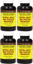Y.S. Eco Bee Farms, (4 팩) Royal Jelly, Bee Pollen, Propolis, Plus Korean Ginseng, 90 캡슐