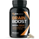 초점을위한 뇌 부스터 보충 - 임상적으로 검증 된 Nootropics 두뇌 지원은 Bacopa Monnieri 추출물 및 Cognitive 지원을위한 특허 goBHB - 3rd Party 테스트 (30 서빙)