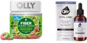 OLLY 섬유 거미 반지 50ct + 옥시 총 배려 소화를 위한 비타민 C 혈청, 더 명확한 피부