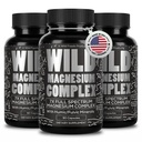 7X 양식의 야생 식품 마그네슘 복합 보충 | 높은 흡수, 전체 스펙트럼, 쉬운 소화 | 500mg Glycinate, Bisglycinate, Malate, Orotate, Citrate, Taurate | 90 캡슐 (포장 3)