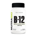 NutraBio 메틸 B-12 비타민 보충교재, 2000mcg – 세포질 건강 및 웰빙, 90 식물성 캡슐을 승진시킵니다