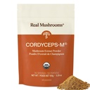 Real Mushroom Cordyceps 버섯 분말 - Cordyceps 버섯 에너지 및 성능 - Beta-Glucans, Vegan Supplement, Non-GMO, 150 서빙과 유기 Cordyceps 분말