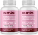 Benfotiamine 150mg / 알파 Lipoic Acid 300mg (240 채식 캡슐) (120x2) - Stearates 없음 - Vegan - 글루텐 무료 - 비 GMO