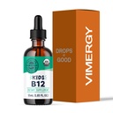 Vimergy Kids Organic Liquid B12 - 물리 개발 및인지 기능 향상 * - 빠른 흡수 면역 지원 * - USDA 유기, 비건, 비 GMO - 55 mL