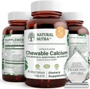 Bone 힘을 위한 자연적인 Nutra Chewable 칼슘 보충교재는, 근육 건강을 승진시킵니다, 이 건강을 강화하는 것을 돕습니다, 지원 Nerve 건강 및 심장 혈관 건강, 뼈 힘, 60의 정제를 개량합니다