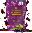 TrueSeaMoss Sea Moss Elderberry Gummies for Adults & Kids – Burdock Root, Bladderwrack & Magnesium – Vegan, Non-GMO Formula – 미국에서 만든 – 60 Gummies