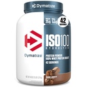 Dymatize ISO100 Hydrolyzed Protein Powder, 100 % Whey Isolate Protein, 25g of Protein, 5.5g BCAAs, 글루텐 무료, 빠른 흡수, 쉬운 소화, 미식가 초콜릿, 3 파운드 (42 서빙)