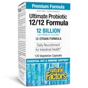 자연적인 요인 궁극적인 Probiotic 12/12 공식 - Probiotics를 가진 소화 건강 지원 보충교재 - 면역력 & Gut 건강 지원 보충교재 - 120 채식 캡슐 (120의 서빙)