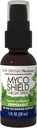 Host Defense MycoShield Throat Spray - 면역 건강 지원 - Chaga, Reishi, Turkey Tail & More - On-The-Go Immune Support - Peppermint, 1 fl oz (71 서빙) *가있는 규정 식 버섯 보충