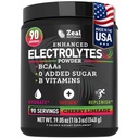 Zeal Naturals Electrolyte Powder Recovery 음료 (90 인분 | 체리 라임드) w 0 Sugar +BCAAs +B-Vitamins Electrolyte Supplement w 칼륨 아연 및 마그네슘 하이드로 션 - Keto Electrolytes