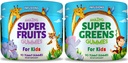 주입 아이를 위한 최고 과일 및 최고 녹색 Gummies 180 조사 Superfood 혼합 연약한과 Delicious 글루텐 자유로운 비 GMO