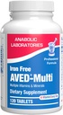 남자와 여자를 위한 철 자유로운 매일 Multivitamin, 120의 정제 - AVED 매일 다 비타민 및 무기물 건강 보충교재 - 비타민 A, C, D, E, 비타민 B Complex, 아연, 칼슘, 마그네슘, 더 많은 것