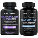 Vital Vitamins Multi Collagen Complex Plus 캡슐 + Resveratrol 캡슐