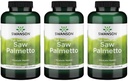 Swanson Saw Palmetto - 남성 전립선 건강 지원을위한 초본 보충 - 천연 헤어 보충 및 유린 건강 지원 (540 mg 250 캡슐) (3 팩)