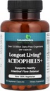 가장 긴 살아있는 Acidophilus 플러스 캡슐, 100-Count