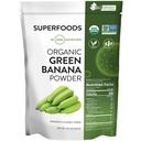 MRM 영양 유기 녹색 바나나 분말 | Superfoods | High-Fiber | 밀가루 대체품 | Prebiotic Fiber | 40 서빙