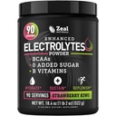 Zeal Naturals Electrolyte Powder Recovery 음료 (90 인분 | Strawberry Kiwi) w 0 Sugar +BCAAs +B-Vitamins Electrolyte Supplement w Potassium 아연 및 마그네슘 - Keto Electrolytes