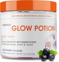 Genius 브랜드 Genius Glow Potion - Glowing Skin 용 매일 스킨 케어 보충 - Nootropics - Acai Berry - 30 서빙