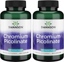Swanson Chromium Picolinate - Metabolism & Weight Management를 촉진하는 자연적인 보충교재 - 정상 범위 내의 건강한 혈액 설탕 수준 이미를 지원합니다 - (200의 캡슐, 200mcg 각각) 2 팩