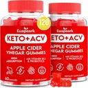 Apple Cider Vinegar Gummies, Probiotics, 비타민 B12 및 Keto 지원, 소화를위한 어머니 2000 mg ACV, Metabolism, Cleanse & Detox Diet, Vegan, 낮은 설탕, 120 조사