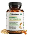 USDA 유기 콩 Lecithin 보충교재 800 mg의 높은 흡수 액체 유기 캡슐, 뇌 & 간 건강 지원, 비 GMO, 글루텐 자유로운, 60 조사를 위한 Choline Lecithin 보충교재