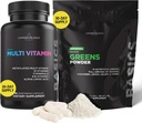Livingood Daily Heart Valve Support 번들 - Multivitamins/Multiminerals Plus Greens Powder for the Well-Balanced & Complete Nutritional Support - 심장 건강 보조 식품