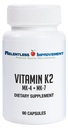 자연적인 비타민 K2 MK4 플러스 비타민 K2 MK7 높 순수성 15,000mcg MK-4 + 60mcg MK-7 지원 뼈와 동맥 건강 Vegi 캡슐 Soy 자유로운