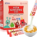 Vita Ginseng Kids, 비타민 D, 아연, 7 Berries, 바나나, 20 야채, 면역 지원, 초점 및 기억 부스트, 30 Packets (1Set)를 위한 우유 분말