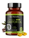 Dr. HERBALIST 캐스터 오일 캡슐 - 서빙 당 1600mg, 60 카운트 - 비 GMO, 빠른 흡수, 채식주의, 냉간 압력 및 높은 효능 - 지원 피부, 헤어, 천연 연체 및 소화 건강